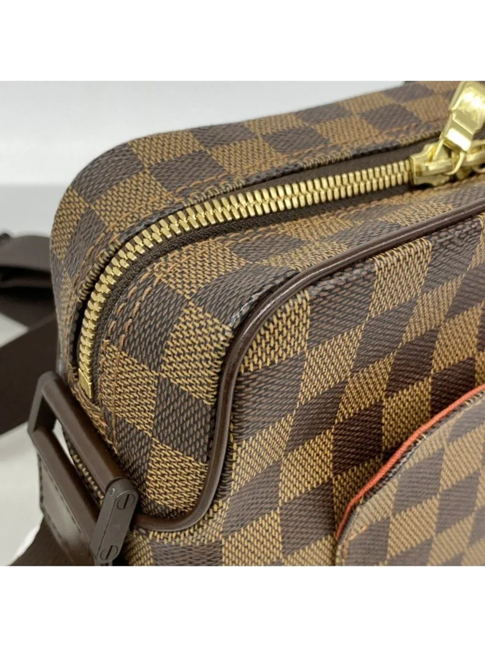 Louis Vuitton Shoulder Bag Damier Olaf PM Ebene